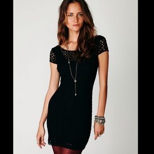 Free People Gypsy Lace Cap Sleeve Dress, S